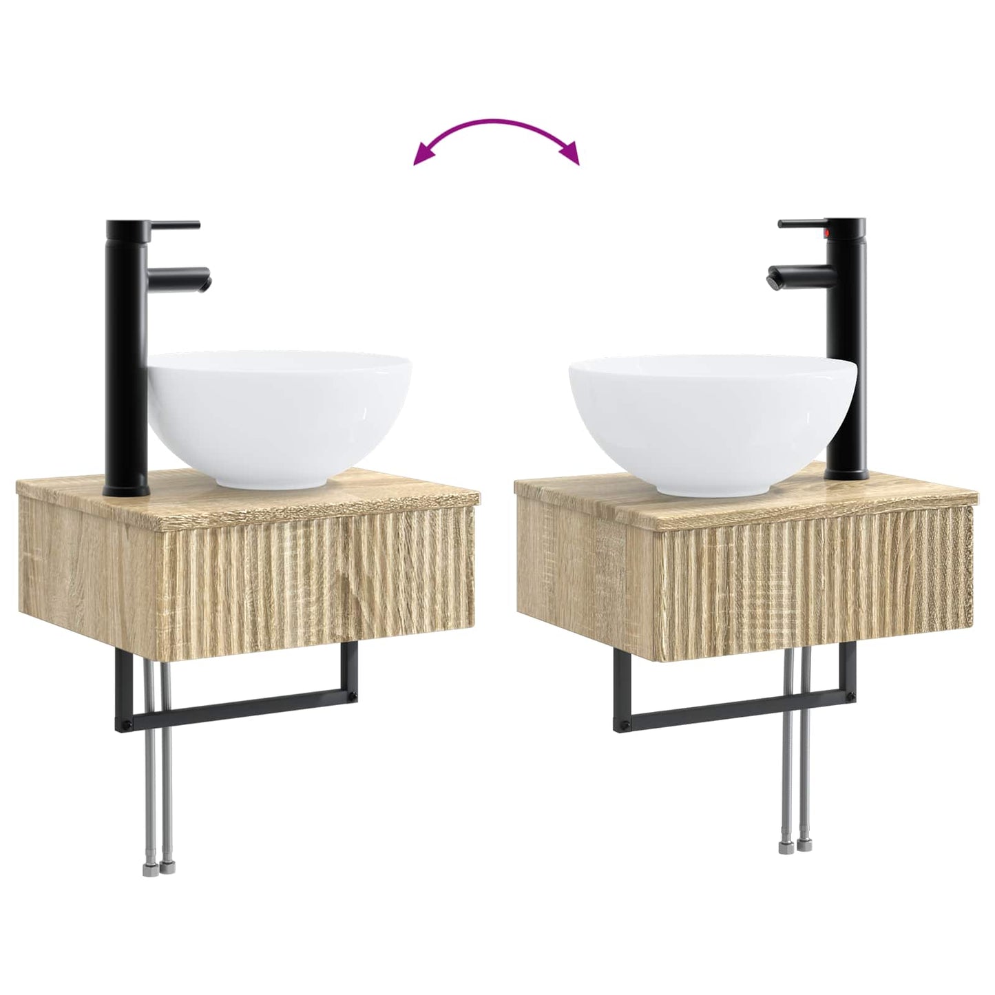 Bathroom Furniture Set 2 pcs Sonoma Oak 33 x 34.5 x 100 cm