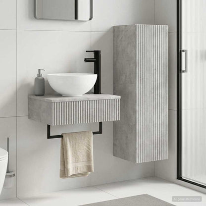 Bathroom Furniture Set 2 pcs Concrete Grey 33 x 34.5 x 100 cm