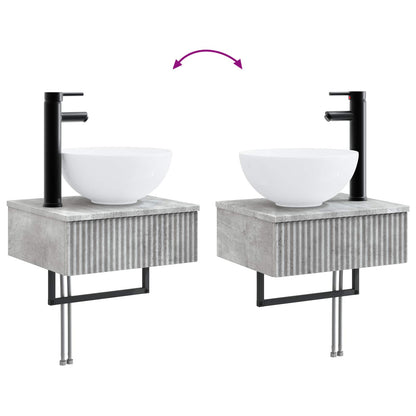 Bathroom Furniture Set 2 pcs Concrete Grey 33 x 34.5 x 100 cm