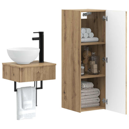 Bathroom Furniture Set 2 pcs Artisan Oak 33 x 34.5 x 100 cm