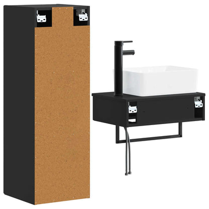 Bathroom Furniture Set 2 pcs Black 33 x 34.5 x 100 cm