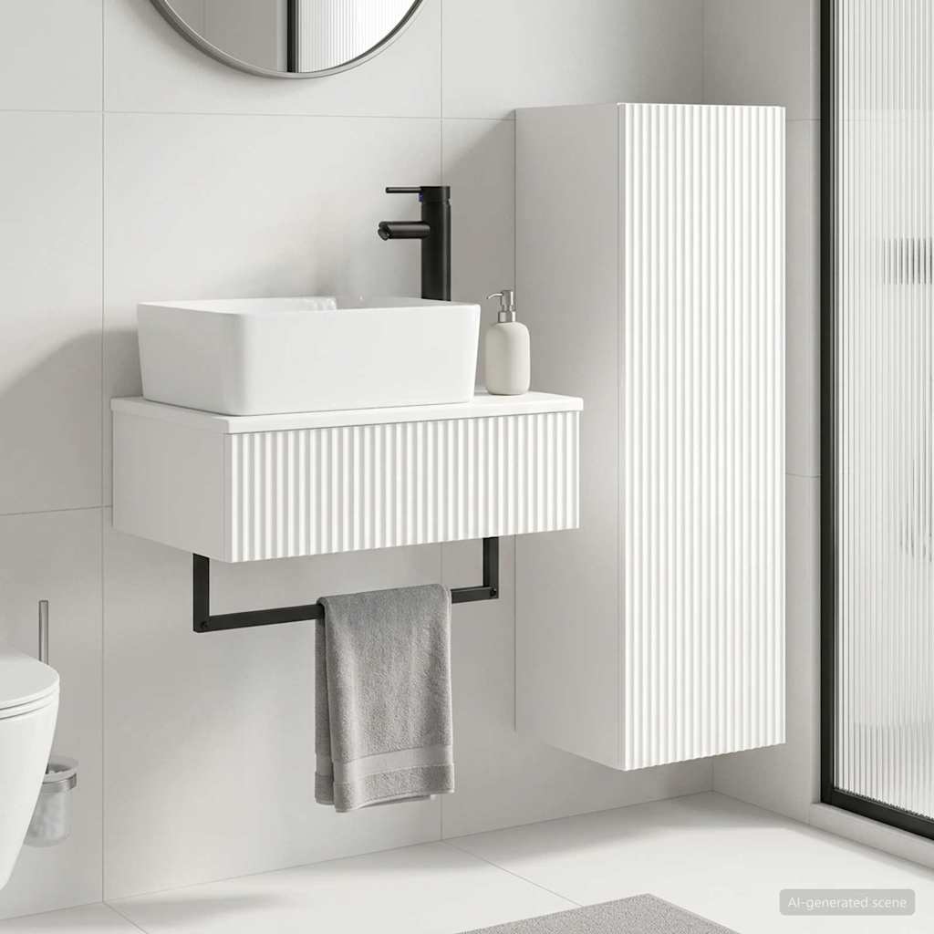 Bathroom Furniture Set 2 pcs High Gloss White