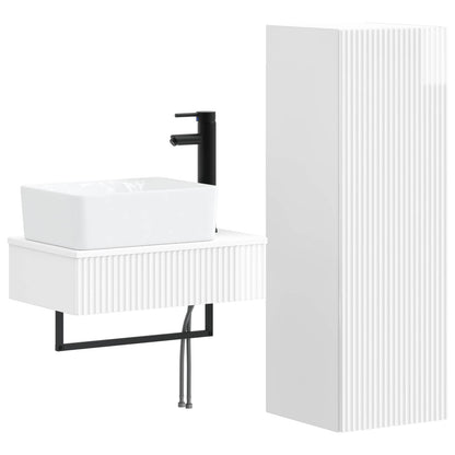 Bathroom Furniture Set 2 pcs High Gloss White