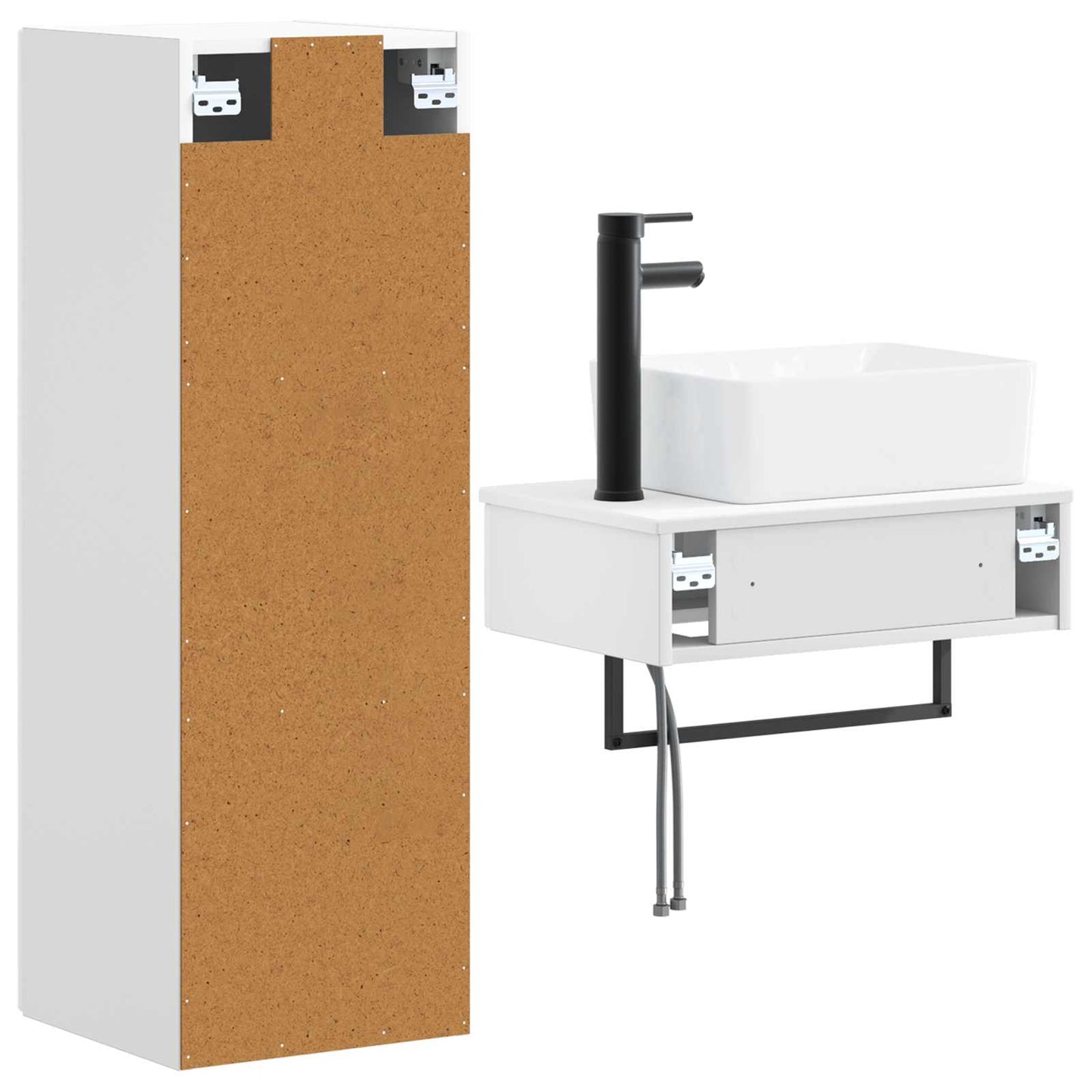 Bathroom Furniture Set 2 pcs High Gloss White