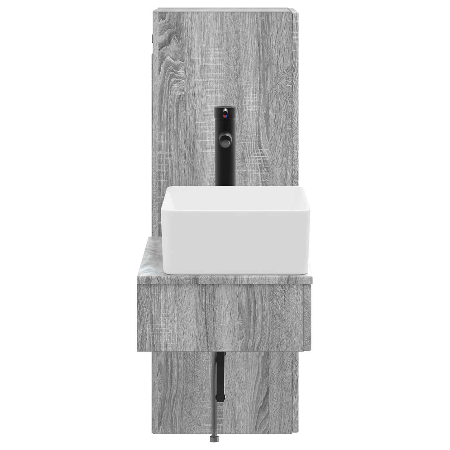 Bathroom Furniture Set 2 pcs Grey Sonoma 33 x 34.5 x 100 cm