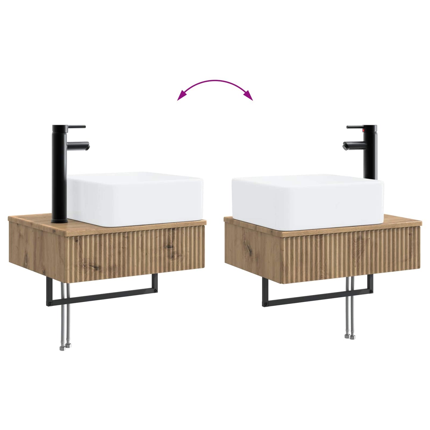 Bathroom Furniture Set 2 pcs Artisan Oak 33 x 34.5 x 100 cm