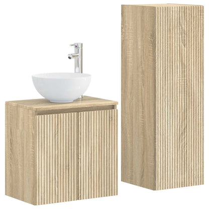 Bathroom Furniture Set 2 pcs Sonoma Oak 33 x 34.5 x 100 cm