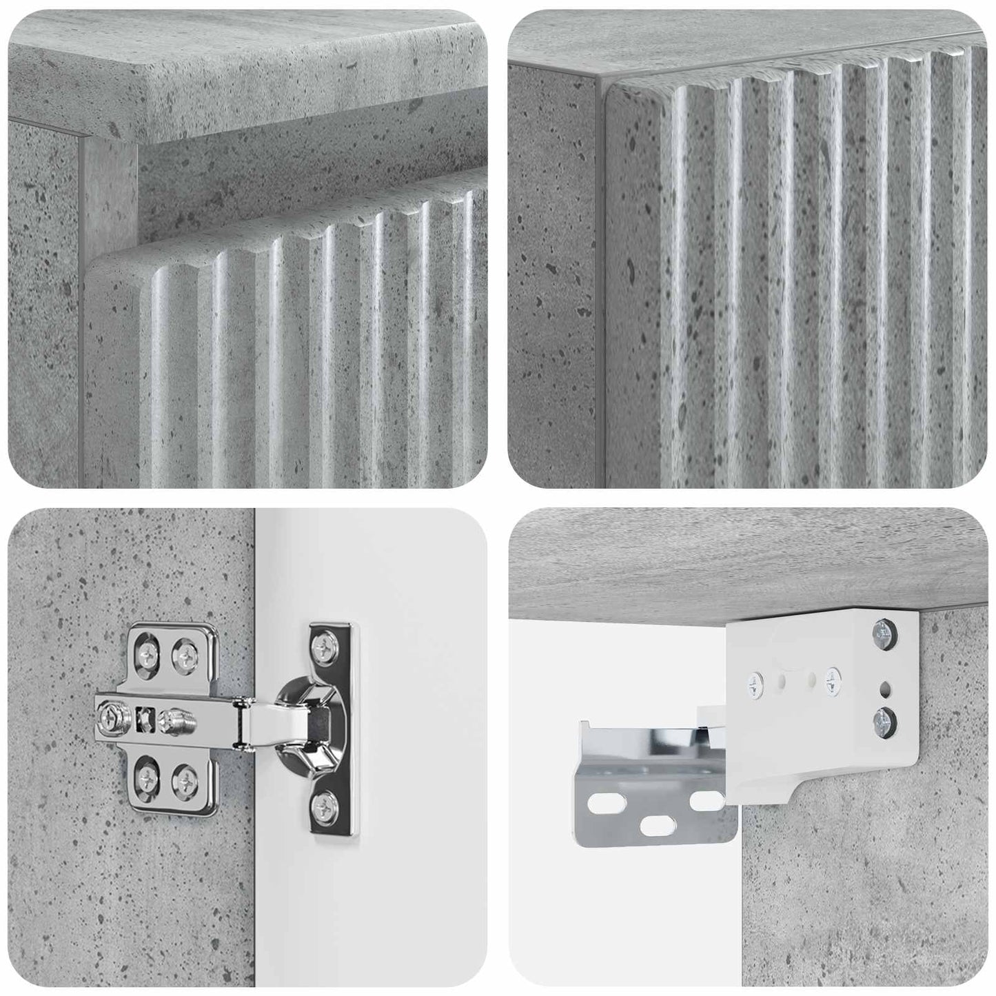 Bathroom Furniture Set 2 pcs Concrete Grey 33 x 34.5 x 100 cm
