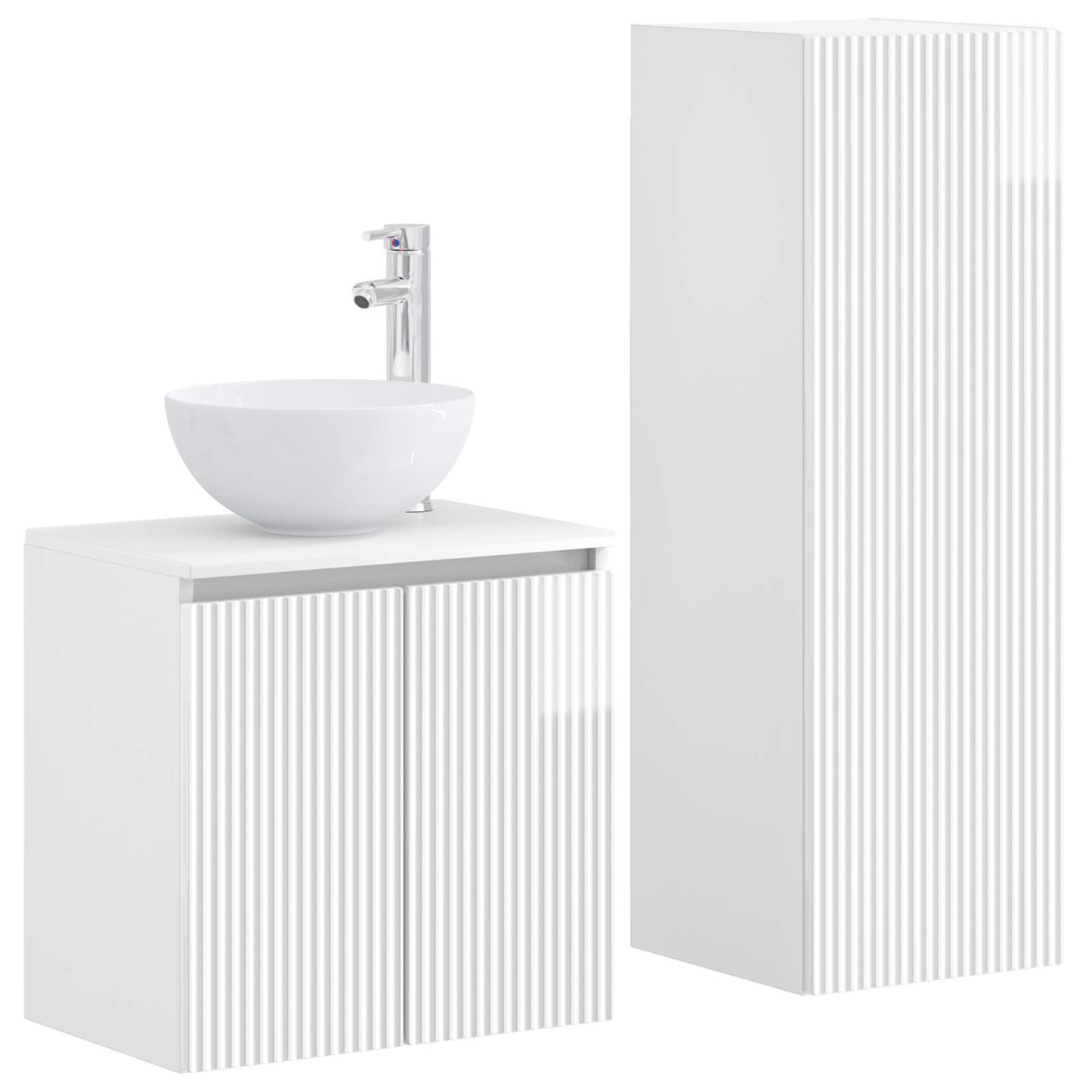Bathroom Furniture Set 2 pcs High Gloss White