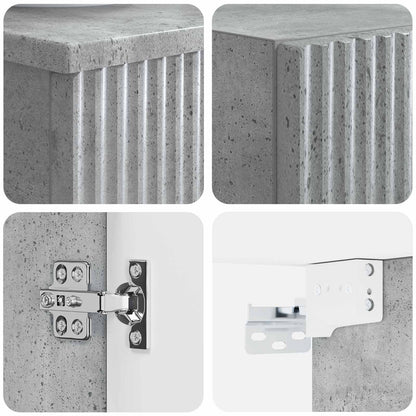 Bathroom Furniture Set 2 pcs Concrete Grey 33 x 34.5 x 100 cm