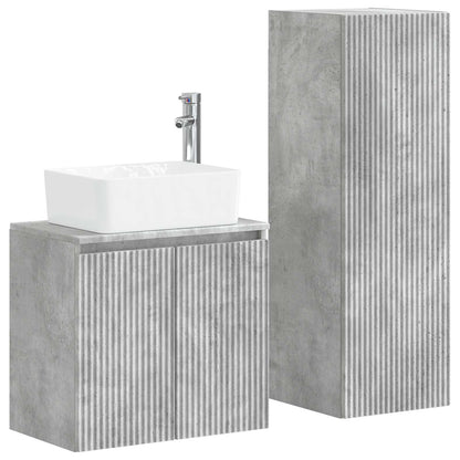 Bathroom Furniture Set 2 pcs Concrete Grey 33 x 34.5 x 100 cm