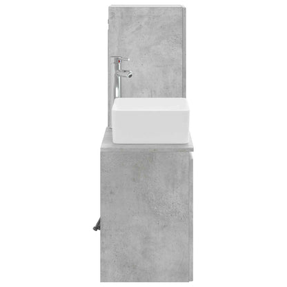 Bathroom Furniture Set 2 pcs Concrete Grey 33 x 34.5 x 100 cm