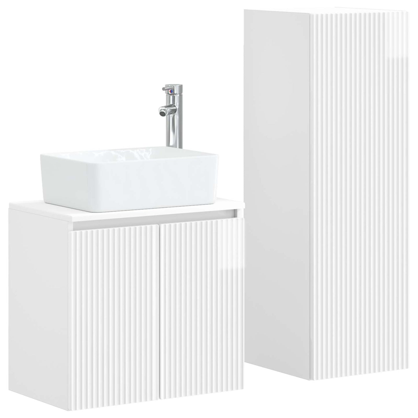 Bathroom Furniture Set 2 pcs High Gloss White