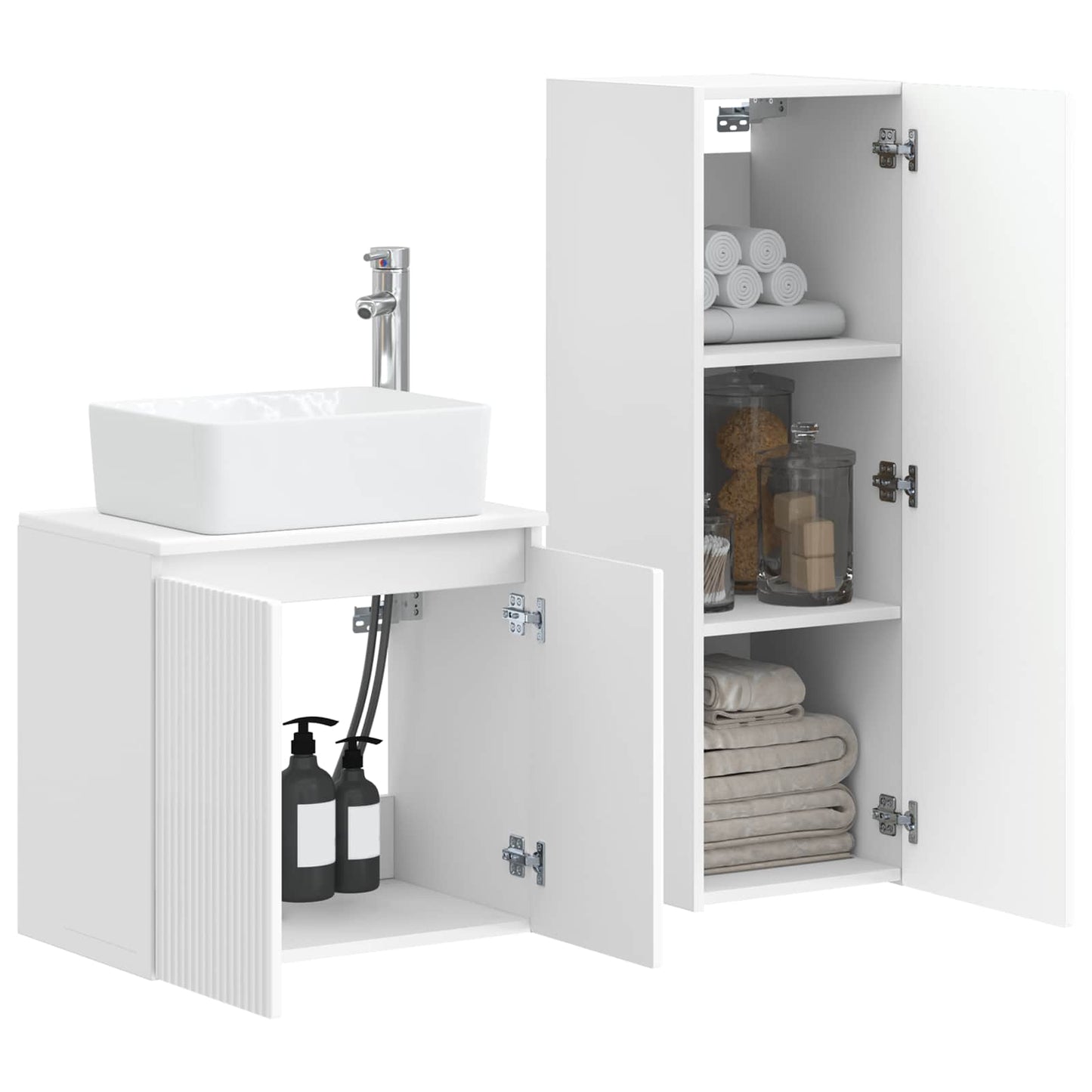 Bathroom Furniture Set 2 pcs High Gloss White