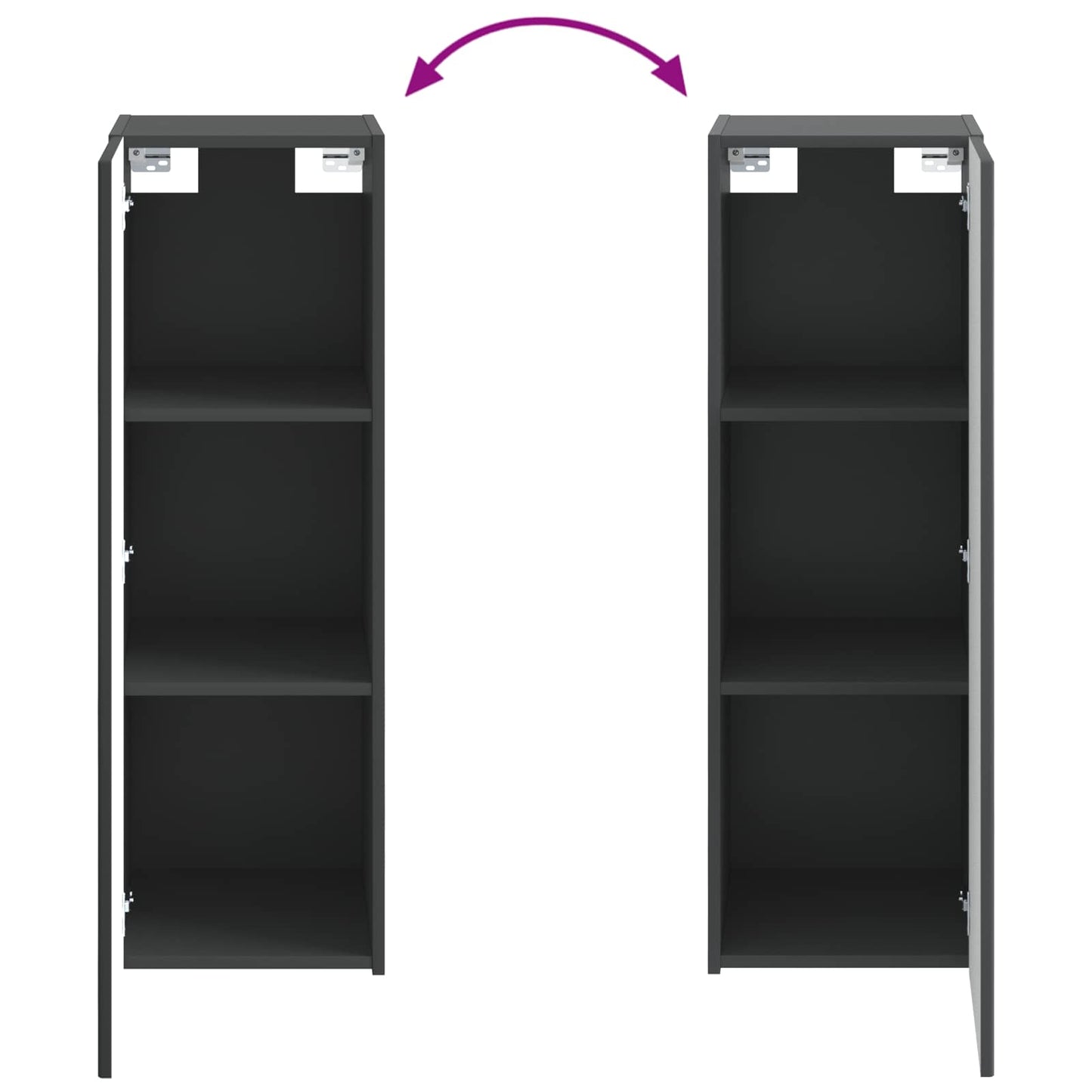 Bathroom Furniture Set 2 pcs Black 33 x 34.5 x 100 cm