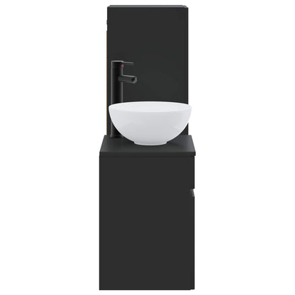 Bathroom Furniture Set 2 pcs Black 33 x 34.5 x 100 cm