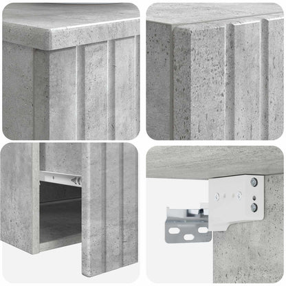 Bathroom Furniture Set 2 pcs Concrete Grey 33 x 34.5 x 100 cm