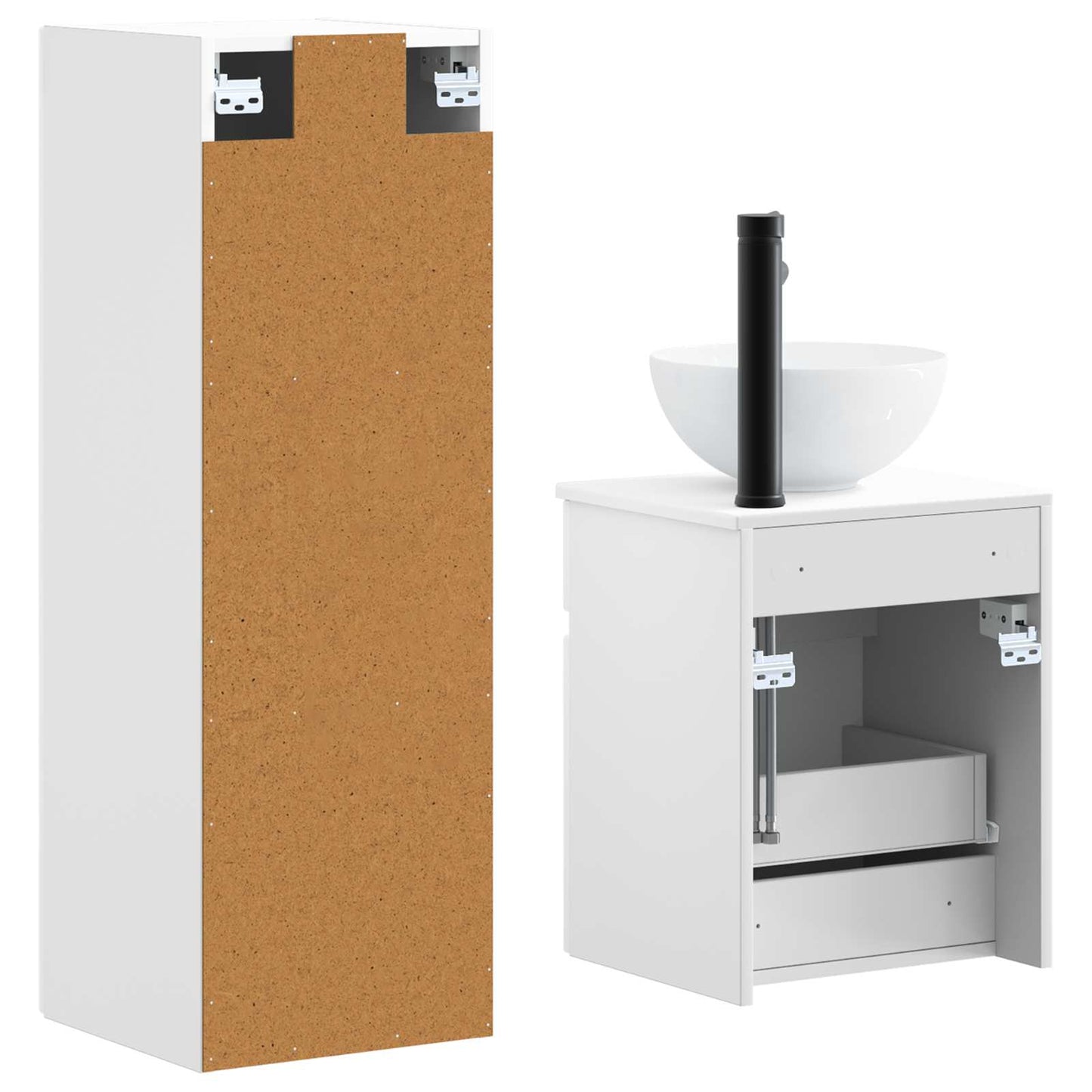 Bathroom Furniture Set 2 pcs High Gloss White