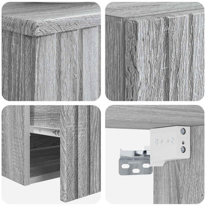 Bathroom Furniture Set 2 pcs Grey Sonoma 33 x 34.5 x 100 cm