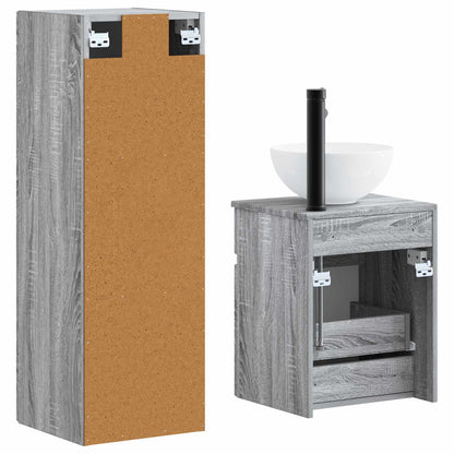 Bathroom Furniture Set 2 pcs Grey Sonoma 33 x 34.5 x 100 cm