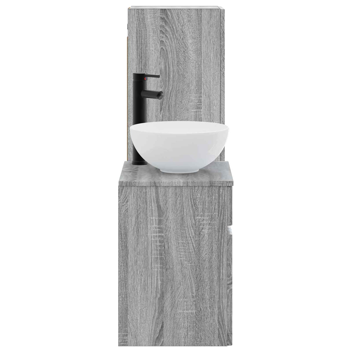 Bathroom Furniture Set 2 pcs Grey Sonoma 33 x 34.5 x 100 cm