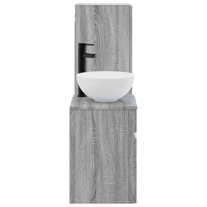 Bathroom Furniture Set 2 pcs Grey Sonoma 33 x 34.5 x 100 cm