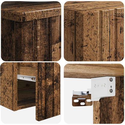 Bathroom Furniture Set 2 pcs Old Wood 33 x 34.5 x 100 cm