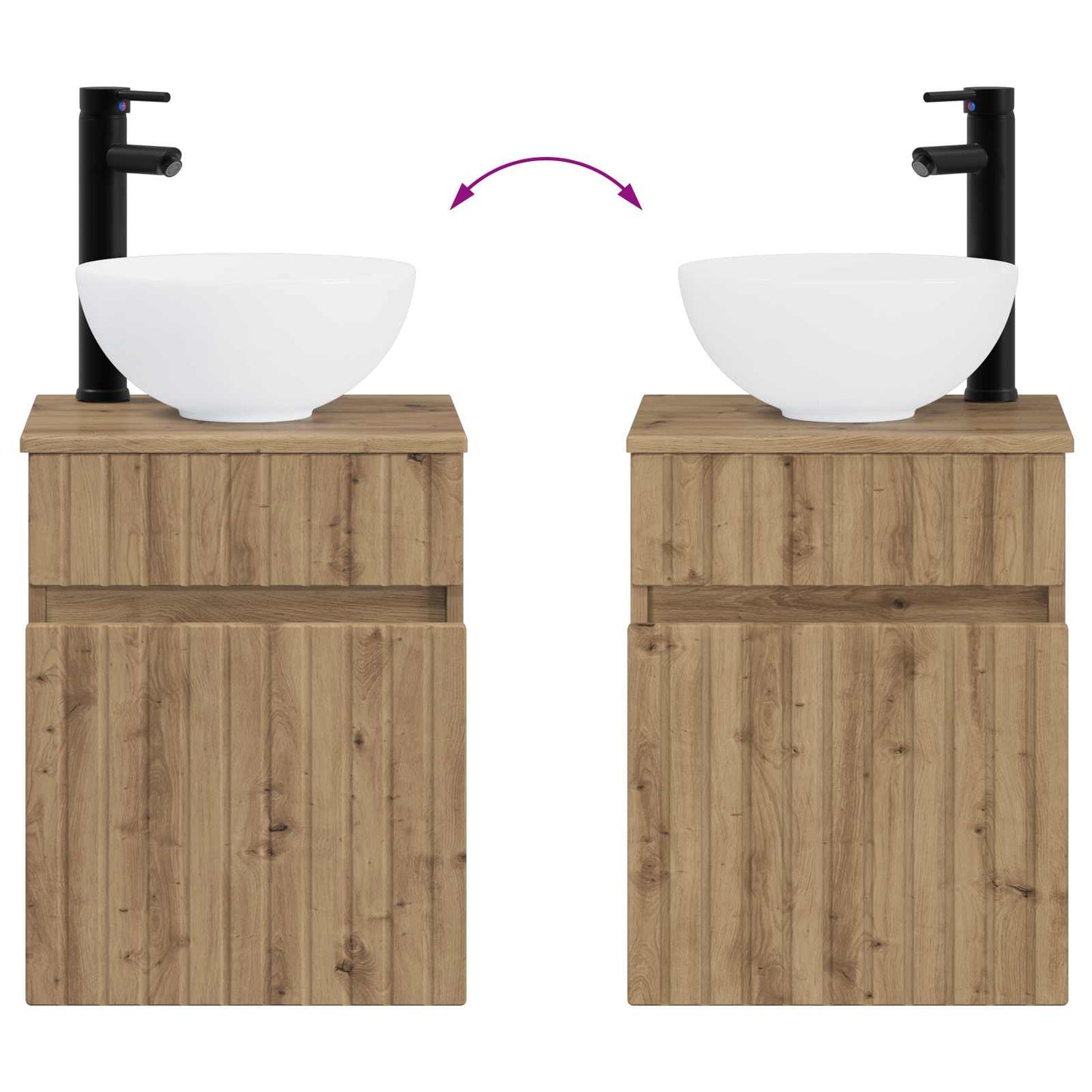 Bathroom Furniture Set 2 pcs Artisan Oak 33 x 34.5 x 100 cm
