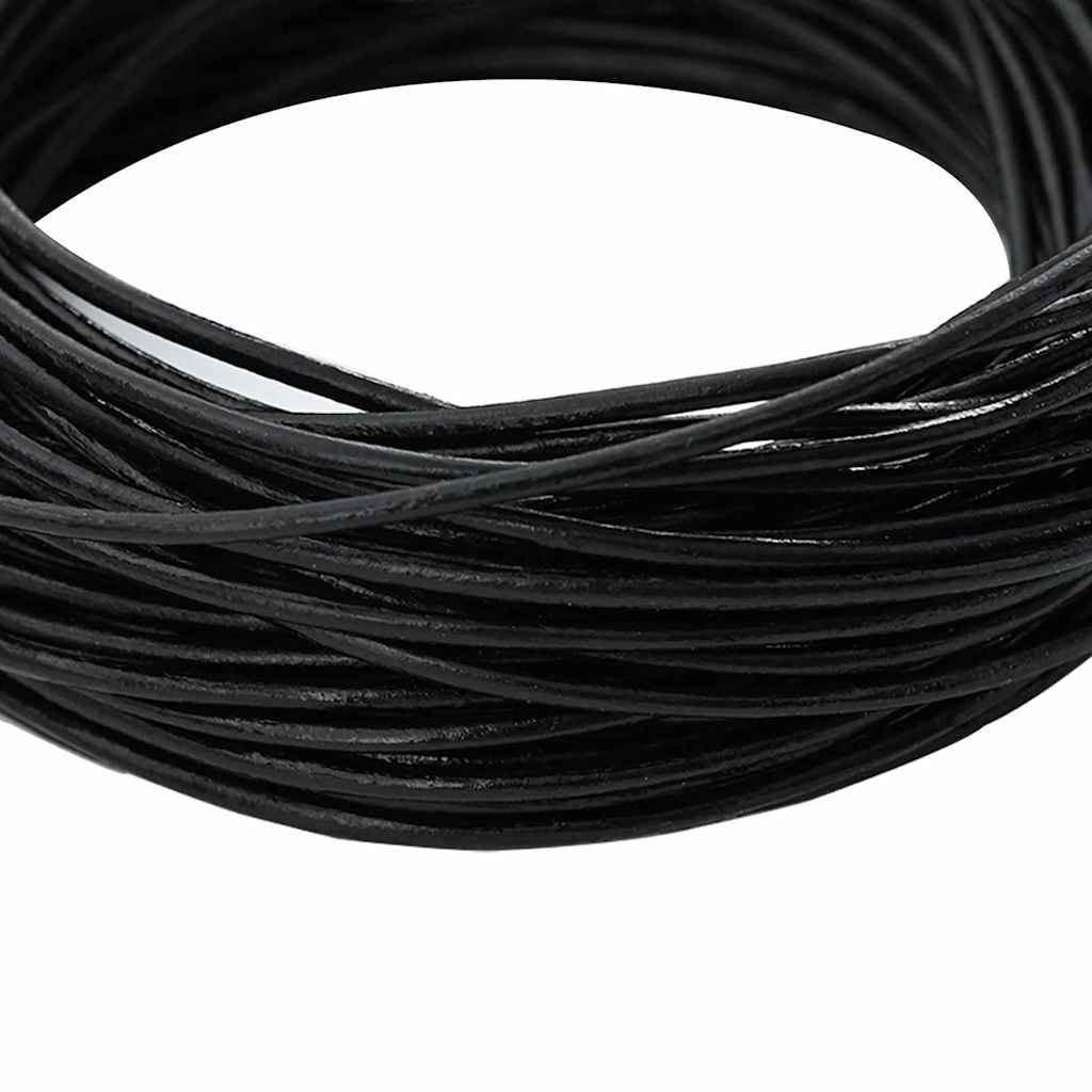 Leather Cord 1 Black Ø2 mm x 5 m Leather