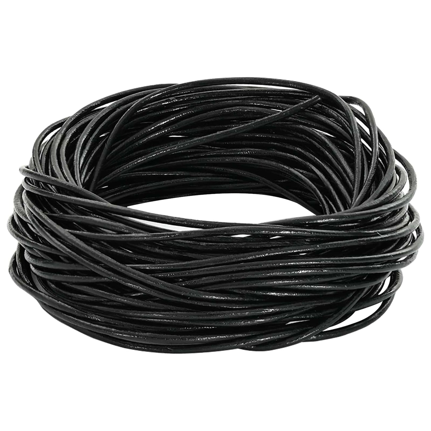 Leather Cord 1 Black Ø2 mm x 50 m Leather