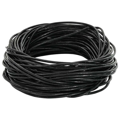 Leather Cord 1 Black Ø2 mm x 50 m Leather