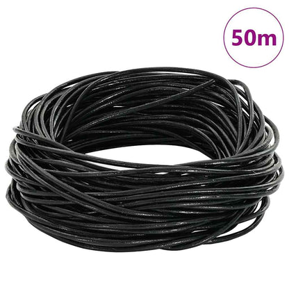 Leather Cord 1 Black Ø2 mm x 50 m Leather