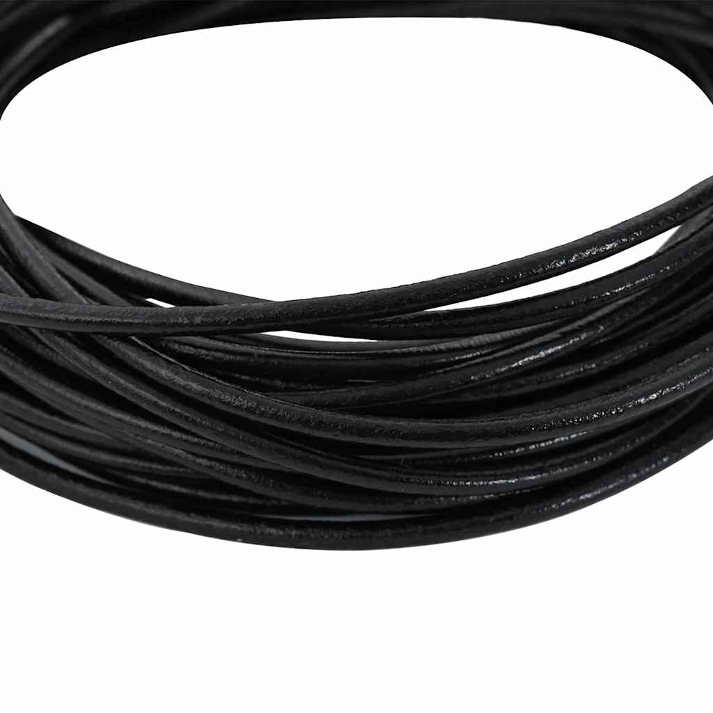 Leather Cord 1 Black Ø3 mm x 10 m Leather
