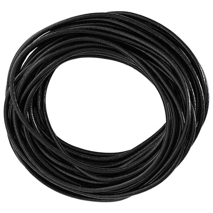 Leather Cord 1 Black Ø3 mm x 10 m Leather