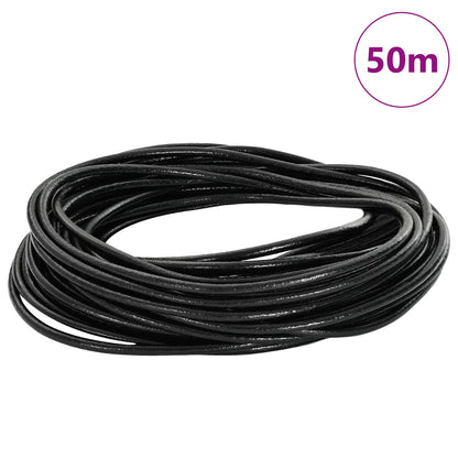 Leather Cord 1 Black Ø3 mm x 50 m Leather