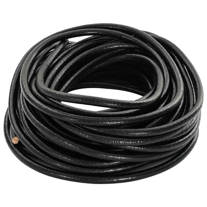 Leather Cord 1 Black Ø5 mm x 5 m Leather