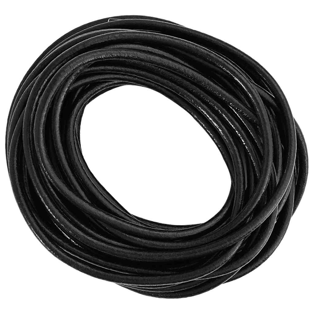 Leather Cord 1 Black Ø5 mm x 50 m Leather