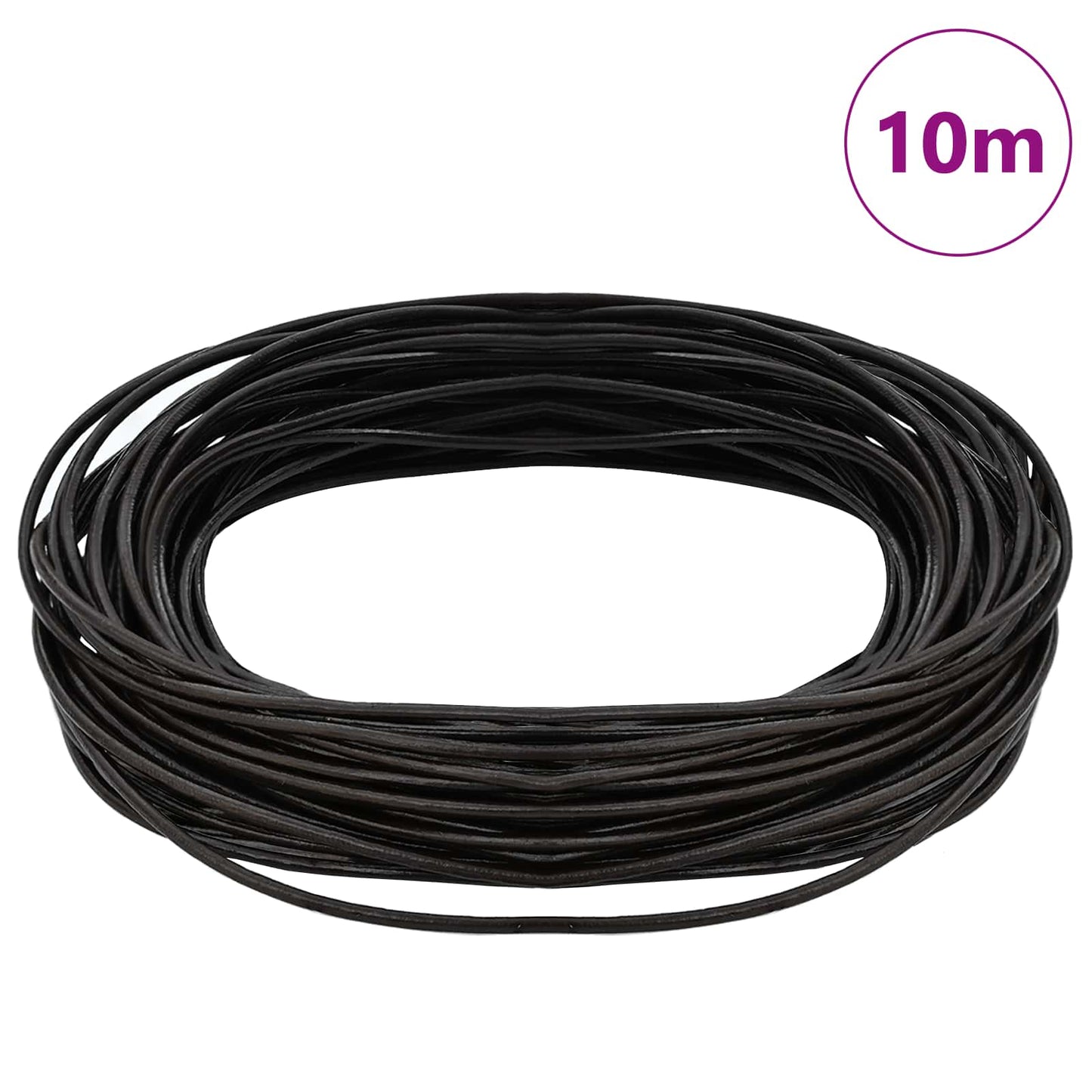 Leather Cord 1 Dark Brown Ø1 mm x 10 m Leather