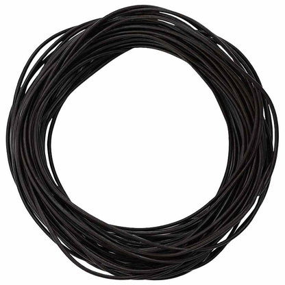 Leather Cord 1 Dark Brown Ø1 mm x 50 m Leather