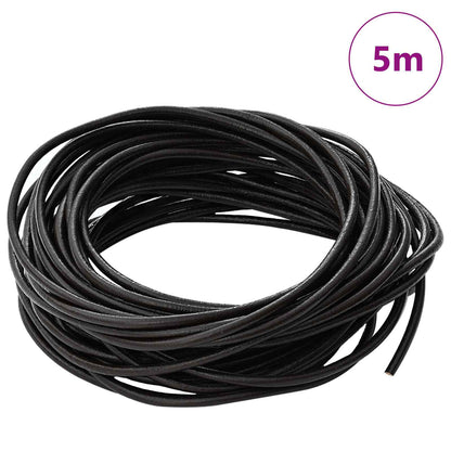 Leather Cord 1 Dark Brown Ø2.5 mm x 5 m Leather