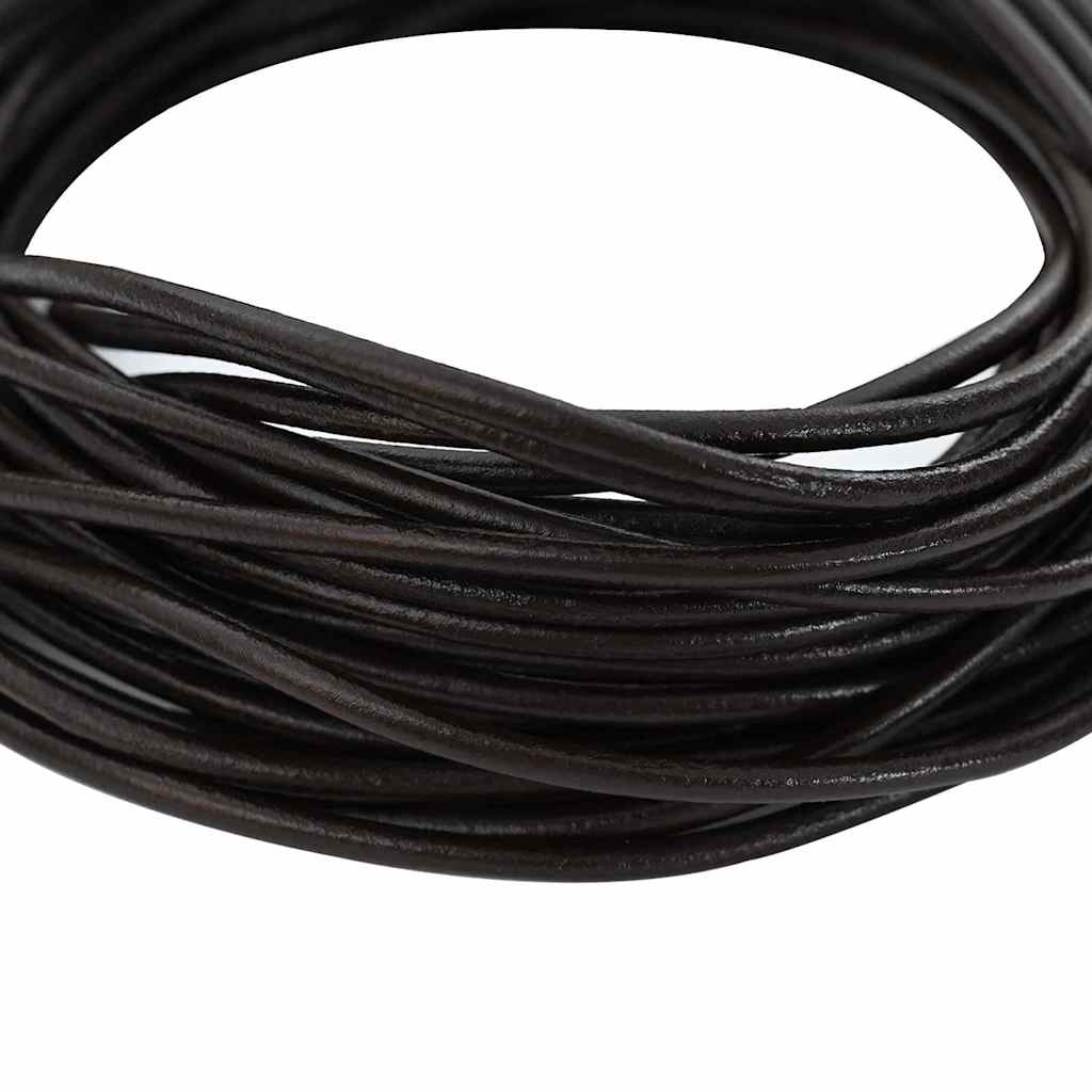 Leather Cord 1 Dark Brown Ø3 mm x 10 m Leather