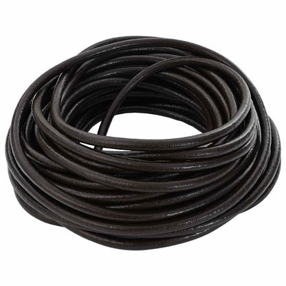 Leather Cord 1 Dark Brown Ø4 mm x 5 m Leather
