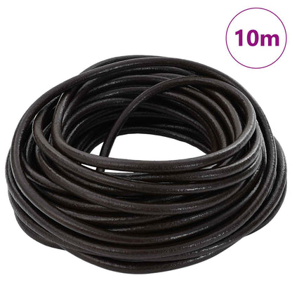 Leather Cord 1 Dark Brown Ø4 mm x 10 m Leather