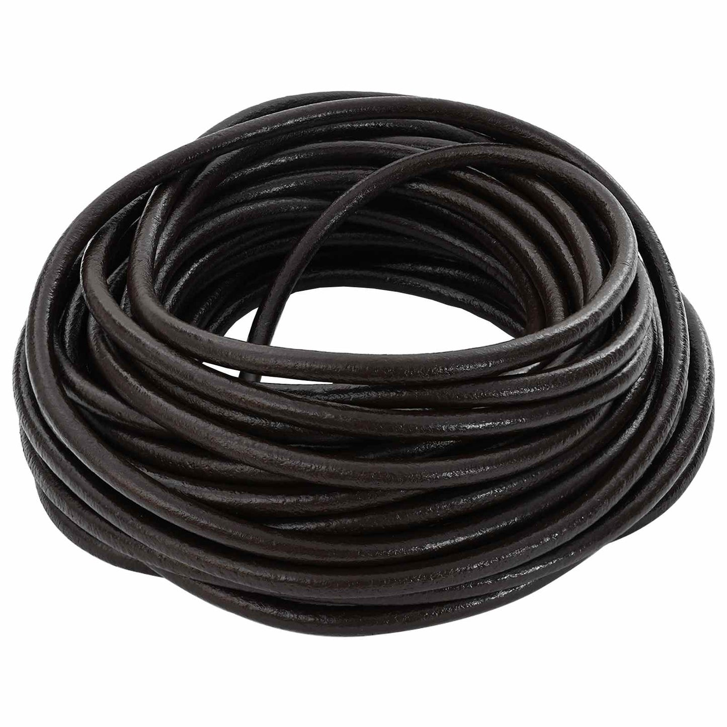 Leather Cord 1 Dark Brown Ø5 mm x 5 m Leather