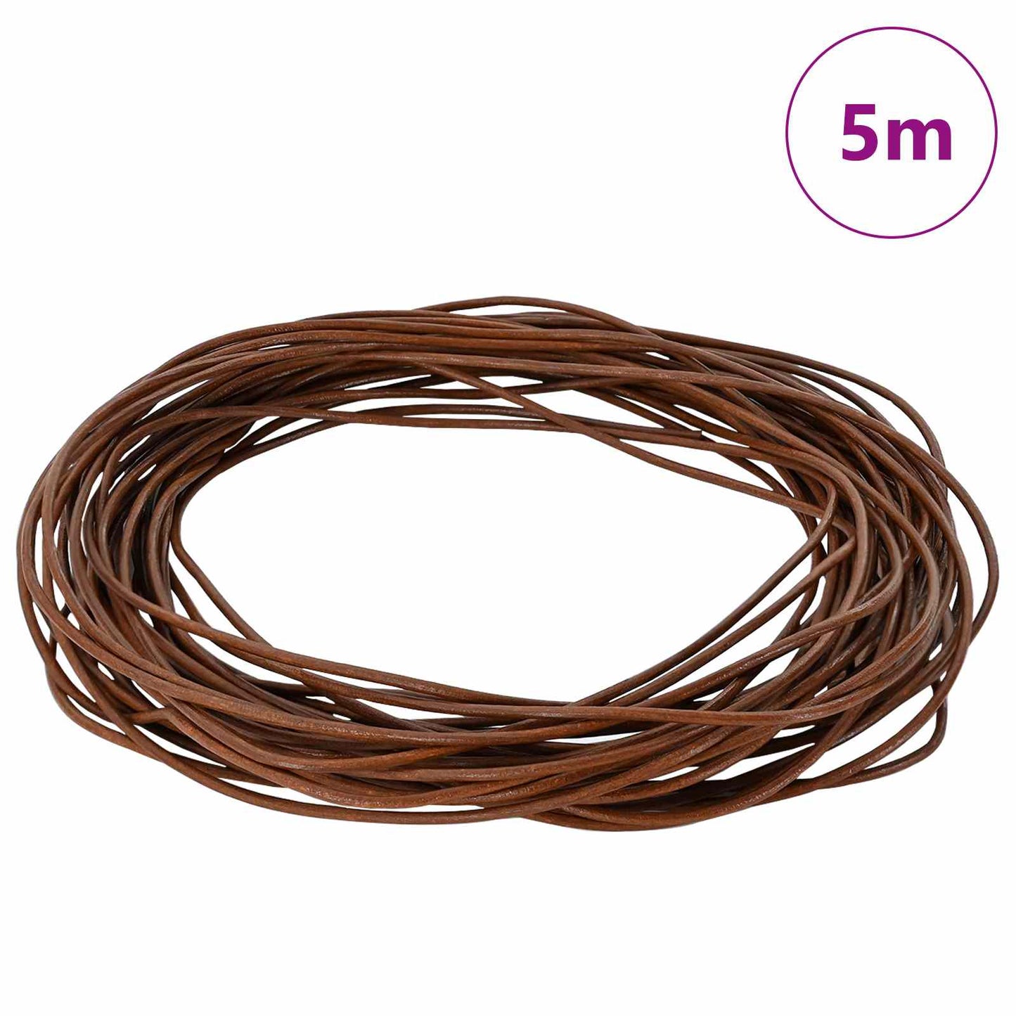 Leather Cord 1 Light Brown Ø1 mm x 5 m Leather