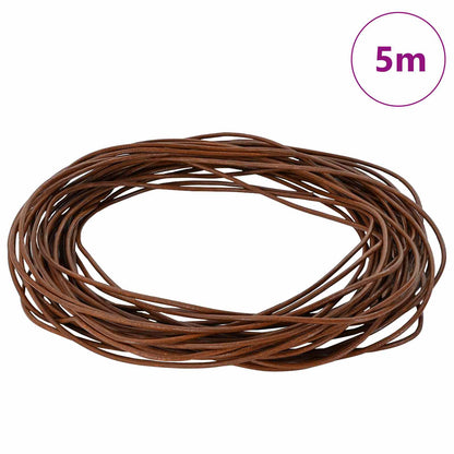 Leather Cord 1 Light Brown Ø1 mm x 5 m Leather