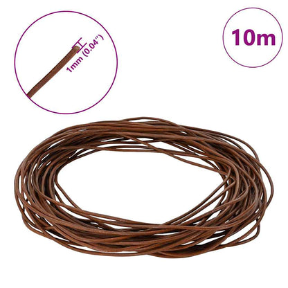 Leather Cord 1 Light Brown Ø1 mm x 10 m Leather