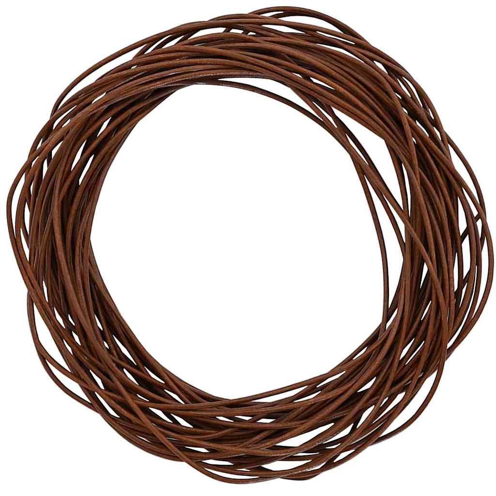 Leather Cord 1 Light Brown Ø1 mm x 10 m Leather