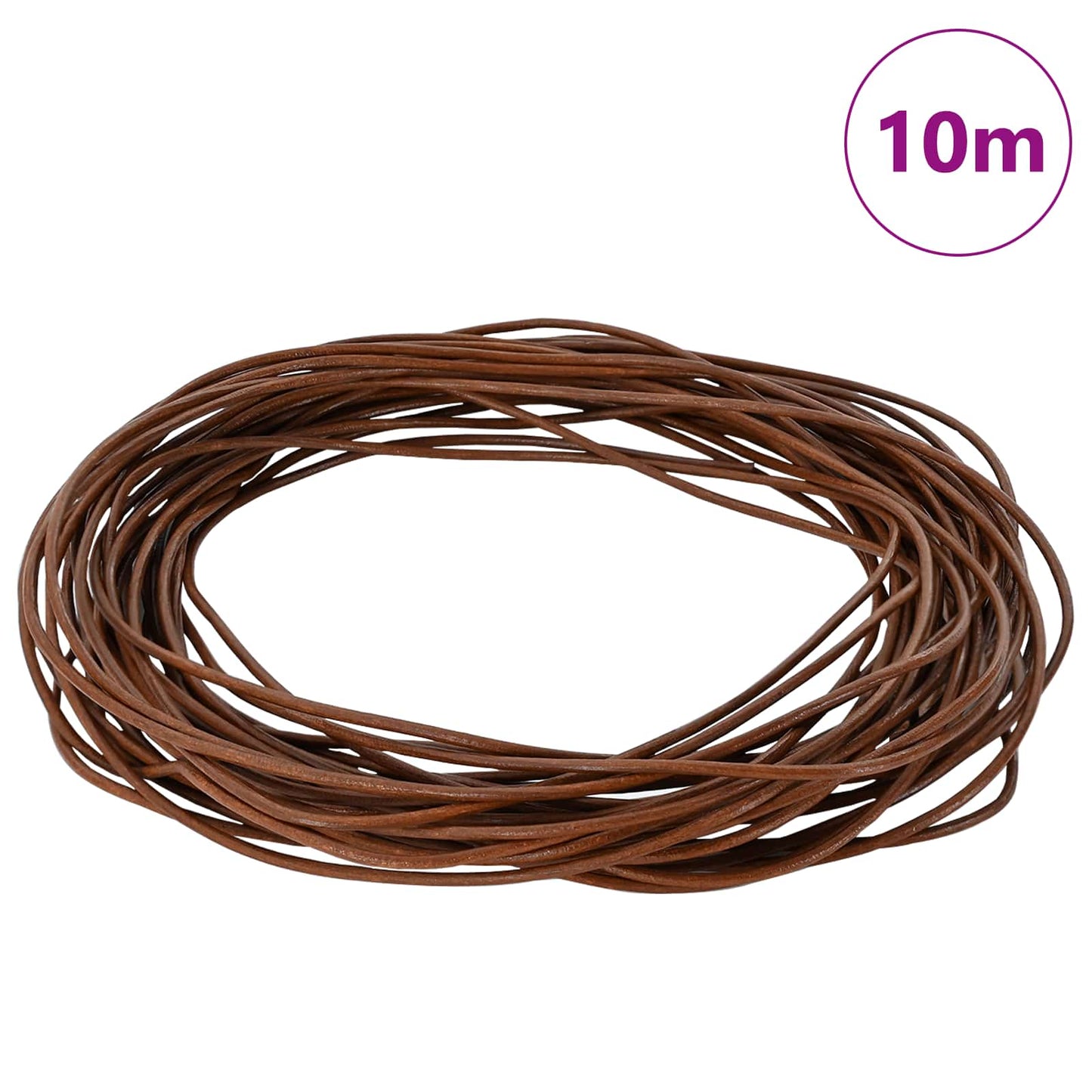Leather Cord 1 Light Brown Ø2 mm x 10 m Leather