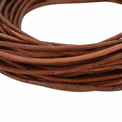 Leather Cord 1 Light Brown Ø2.5 mm x 50 m Leather